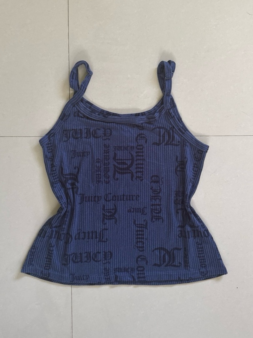 Juicy Couture Dark Blue Logo Ribbed Cami